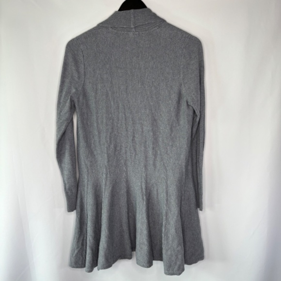 White House Black Market Women's Gray Shawl Collar Open Front Cardigan Size S - Picture 9 of 9